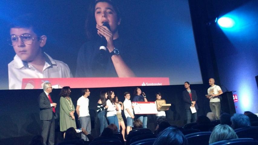 Entrega del premio Clipmetrajes Manos Unidas 2019 al CEIP Parque Eugenia de Montijo de Madrid