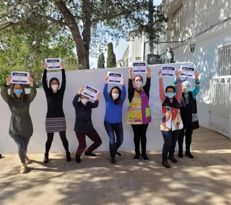Participantes en la campaña organizada por la comarcal de Manos Unidas Alcira.