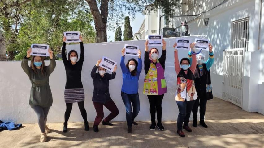 Participantes en la campaña organizada por la comarcal de Manos Unidas Alcira.