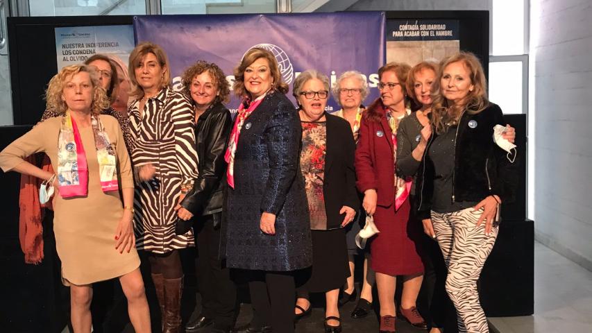 Las voluntarias de la comarcal de Catarroja de Manos Unidas Valencia, organizadoras del concierto.