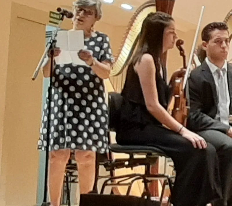 VII concierto Voces Unidas de la orquesta y coros de la JMJ a favor de Manos Unidas. Delegada de MU Madrid