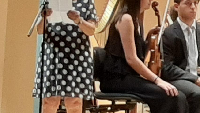 VII concierto Voces Unidas de la orquesta y coros de la JMJ a favor de Manos Unidas. Delegada de MU Madrid