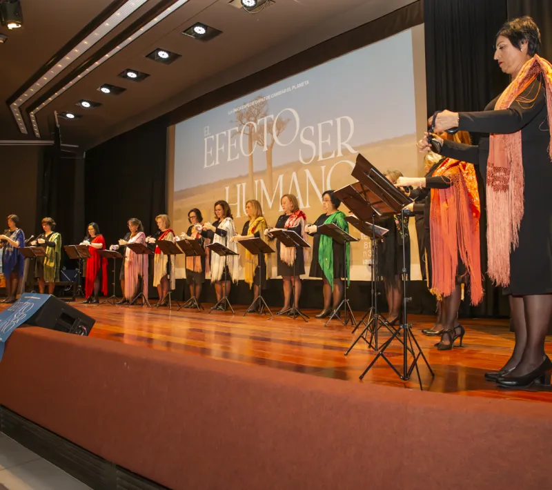 coro castanuelas desde abajo