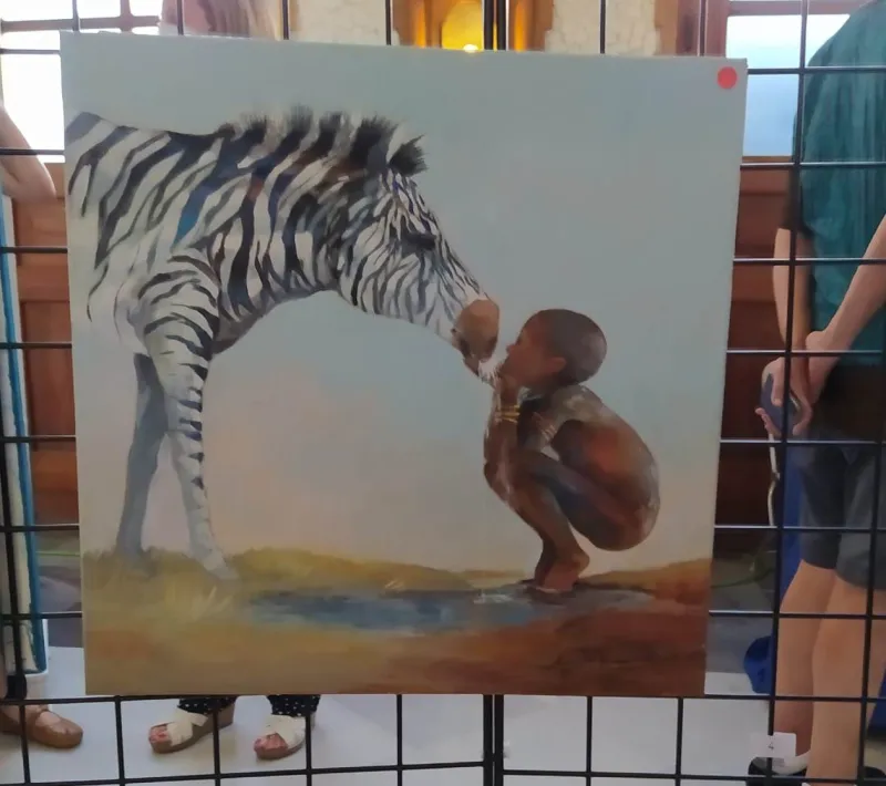 “Compartiendo la sed”, de Enma Gimeno,, primer accesit de Escuela de Arte Gaia.