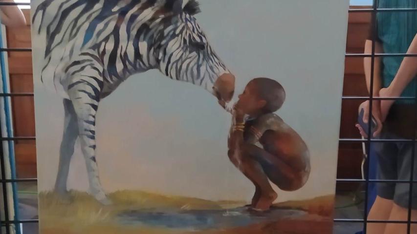 “Compartiendo la sed”, de Enma Gimeno,, primer accesit de Escuela de Arte Gaia.
