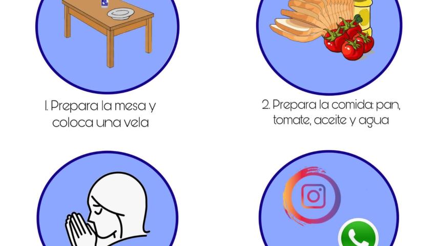 Instrucciones para la Cena del Hambre en Alcoi de Manos Unidas Valencia.