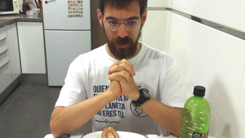 Cena del Hambre Virtual de Manos Unidas Valencia, voluntario de la delegación.