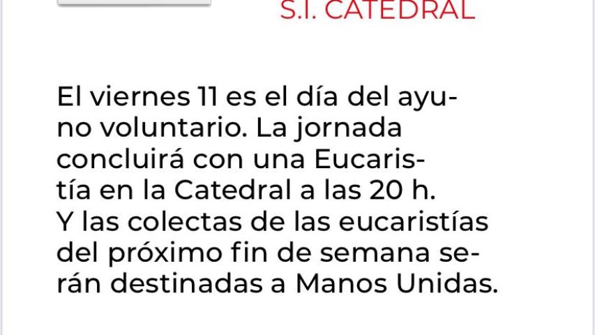 dia ayuno voluntario 11 febrero