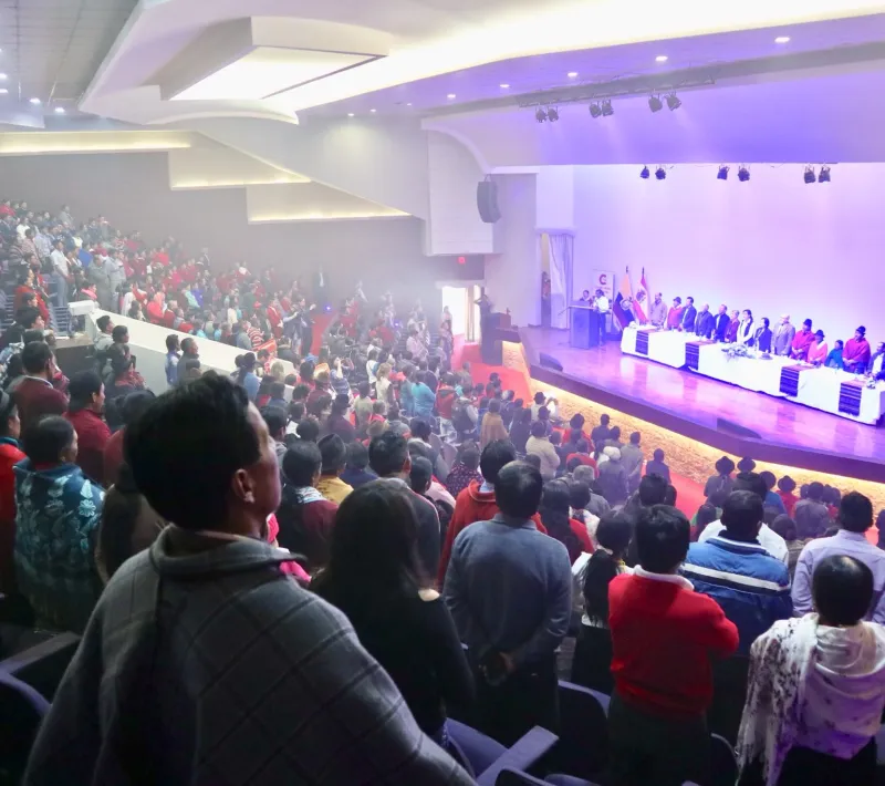 Aspecto de la sala en la que tuvo lugar el acto oficial de cierre de connvenio. Foto OTC Ecuador