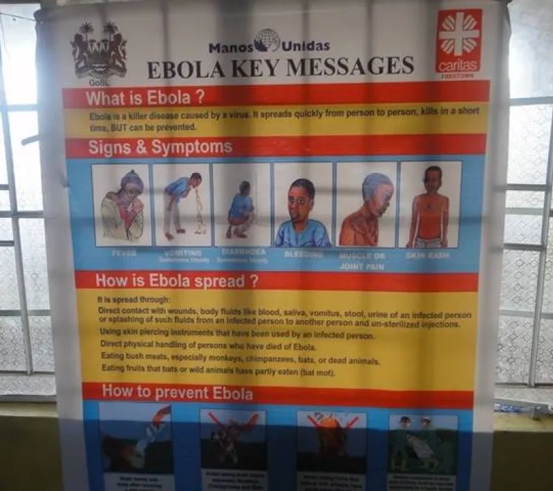 Carteles de información del virus del ébola