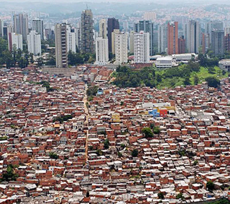 Una favela en Brasil