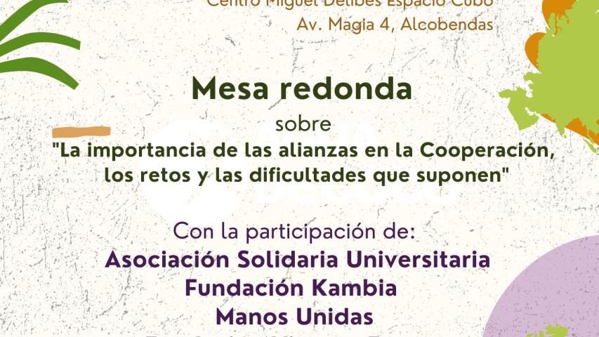 Cartel Mesa Redonda en Feria de las Asociaciones de Alcobendas 2022