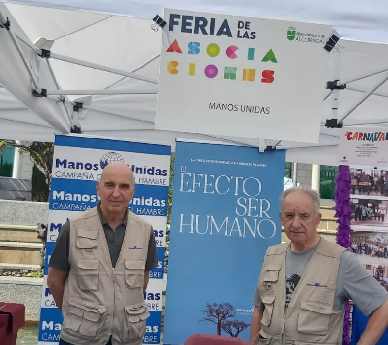 Stand de Manos Unidas en la Feria de las Asociaciones de Alcobendas 2024