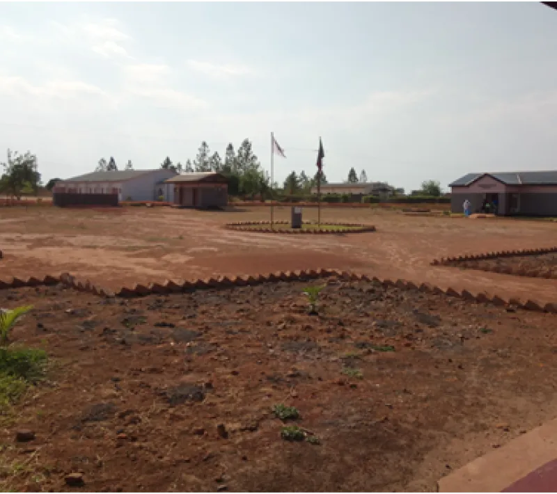 Vista general de las instalaciones de la escuela de Mufumbwe en Zambia