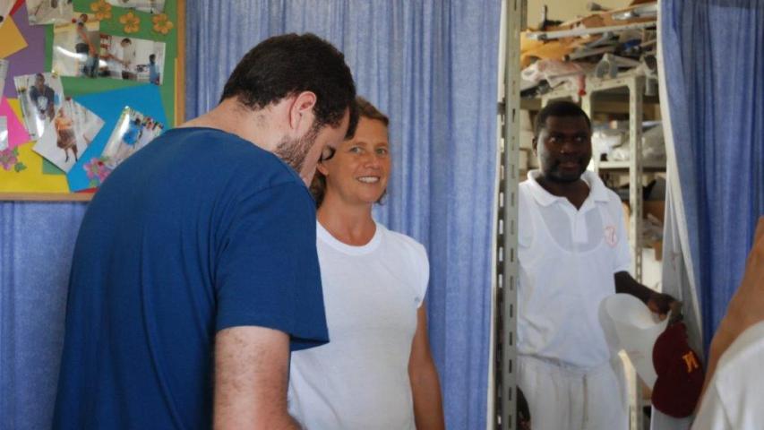Isa Solá en un centro de salud