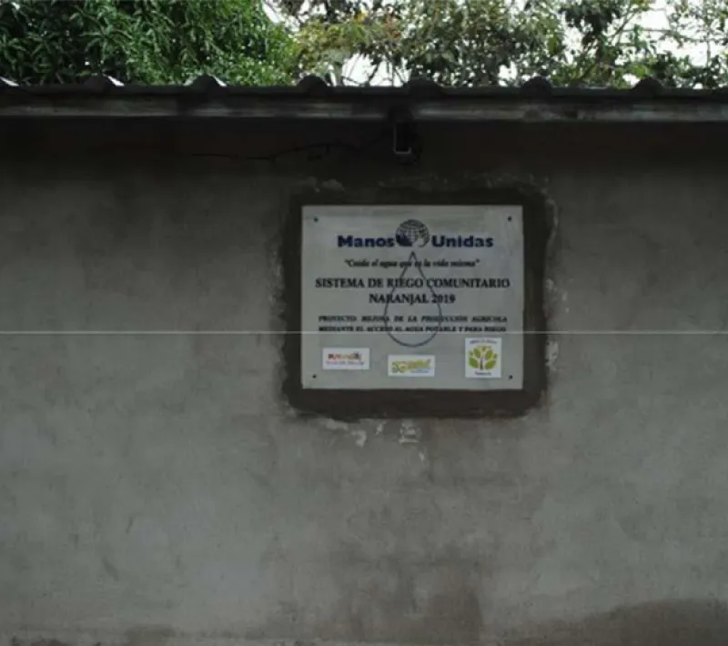 Agua potable y para riego para mejorar la producción agrícola a comunidades con altos índices de pobreza en Ecuador. Manos Unidas Valencia