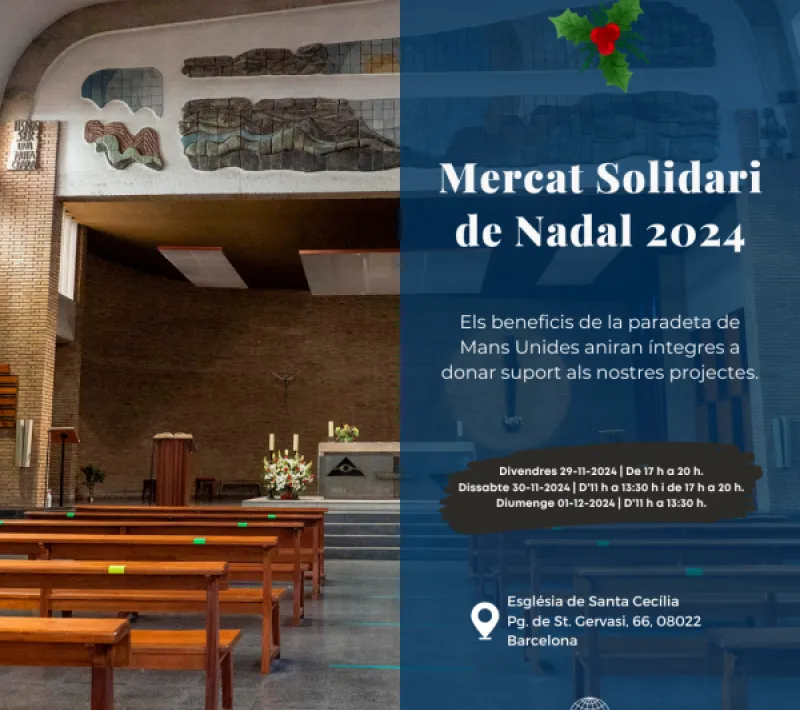 Cartel del Mercado Solidario de Navidad de Santa Cecília