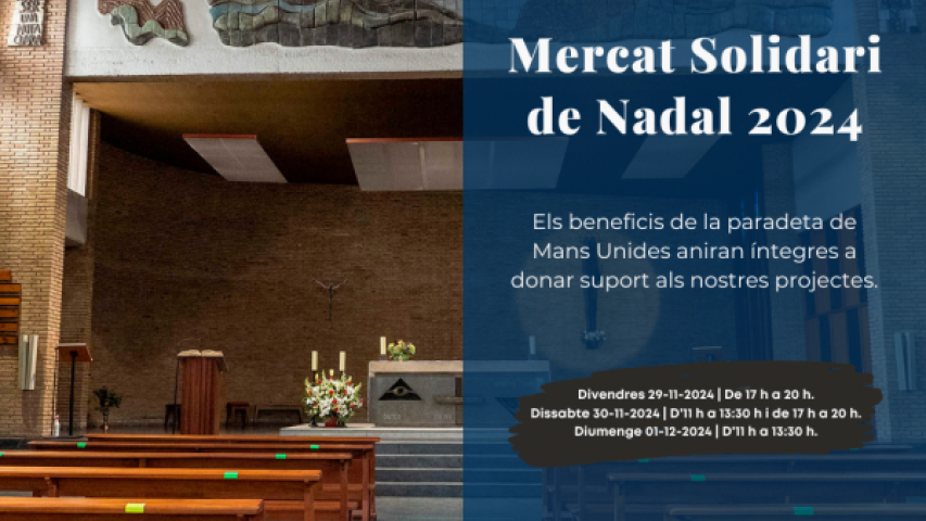 Cartel del Mercado Solidario de Navidad de Santa Cecília