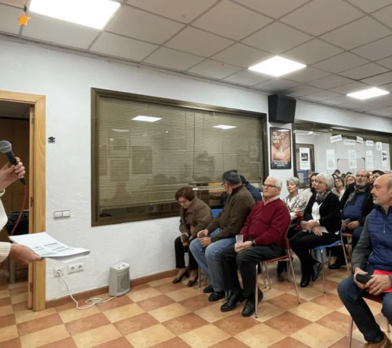 Sílvia Caparrós, mientras explicaba la labor de Manos Unidas