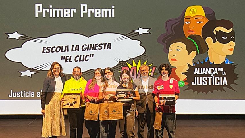 Alumnos de la Escola La Ginesta, ganadores del 1r Premio