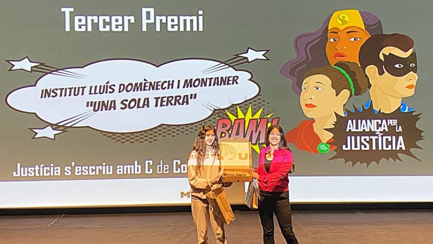 Alumnos del Institut Lluís Domènech i Montaner, ganadores del 3r Premio