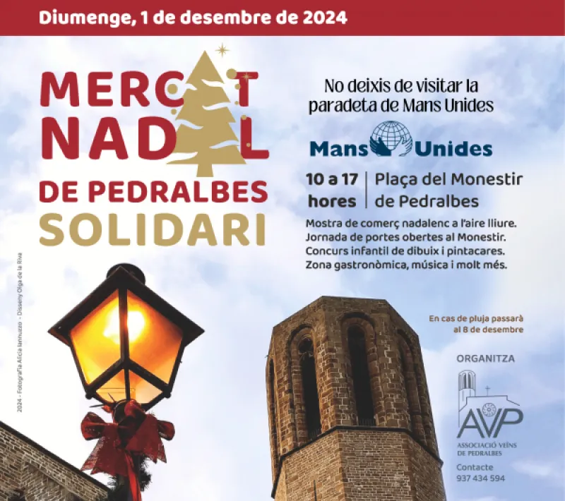 Cartel del Mercado Solidario de Navidad de Pedralbes
