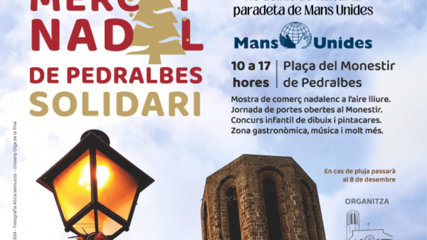 Cartel del Mercado Solidario de Navidad de Pedralbes