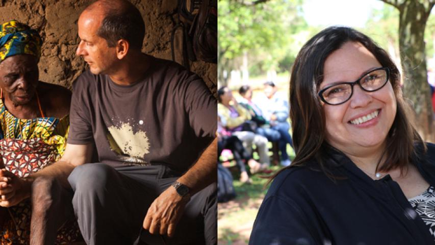 Juan Pablo López Mendía y Marta Machain, invitados especiales de esta campaña de Manos Unidas. Fotos, Diego Ruiz y Marta Isabel González