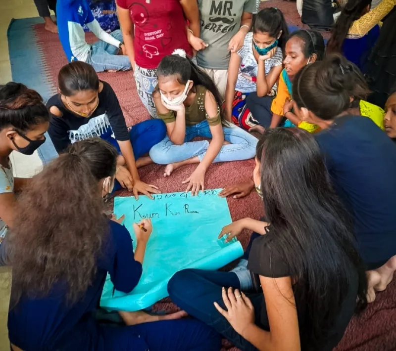Foto de actividades educativas y sanitarias en Seva Kendra Calcuta