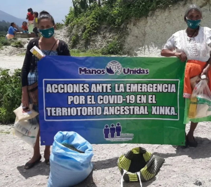 Foto de actividades sanitarias, formativas y de protesta social en Guatemala