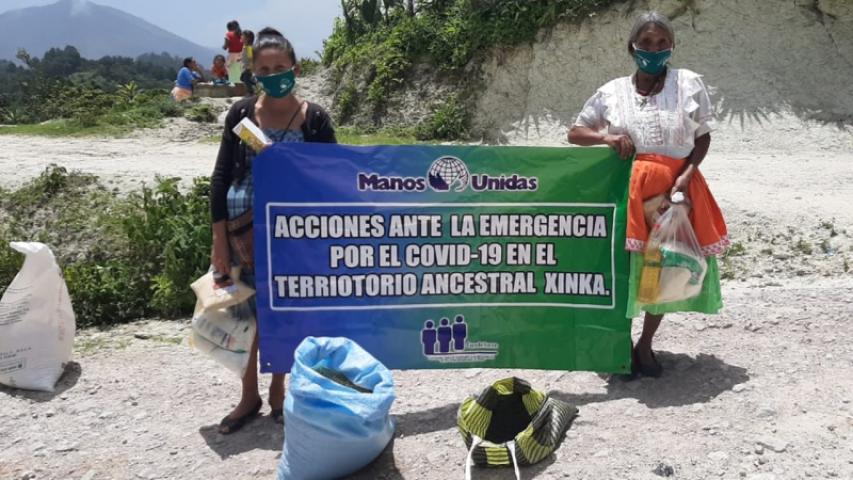 Foto de actividades sanitarias, formativas y de protesta social en Guatemala