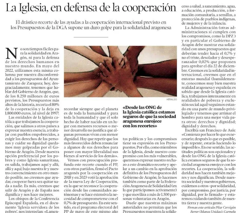 La noticia en el periódico HERALDO DE ARAGÓN