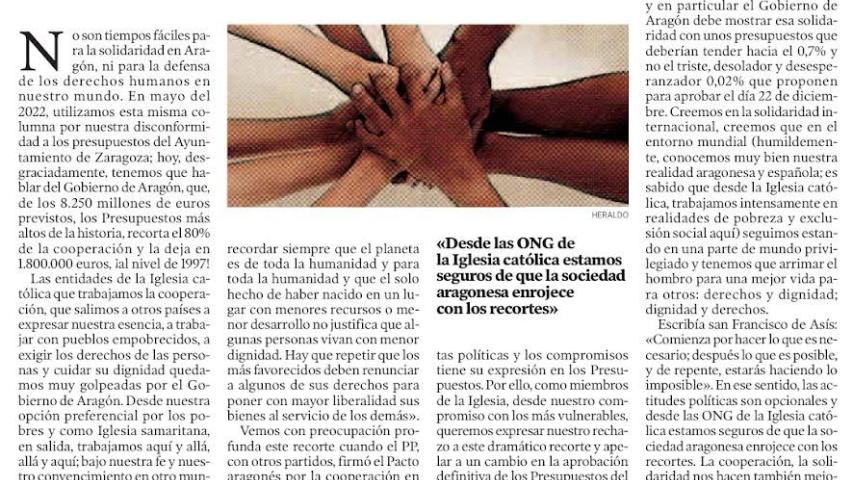 La noticia en el periódico HERALDO DE ARAGÓN