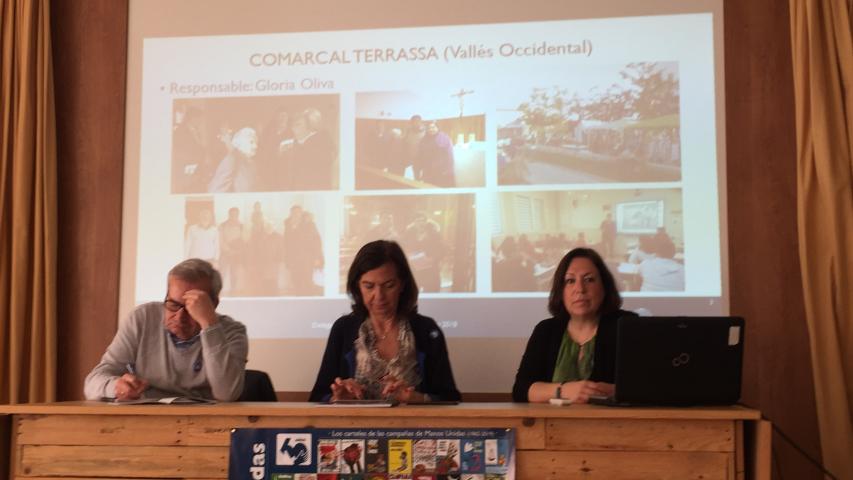 Presidenta Nacional, Secretario General y Presidenta-Delegada de la Delegación Diocesana de Terrassa