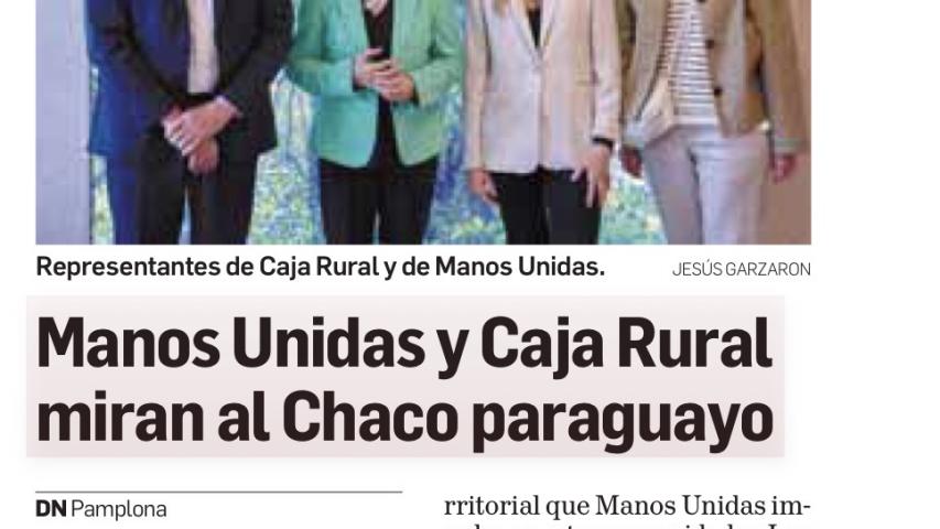 Manos Unidas y Caja Rural miran al Chaco paraguayo