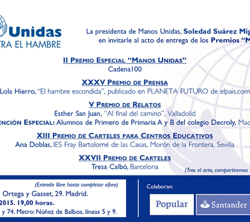 invitacion premios 2015