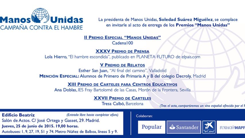 invitacion premios 2015