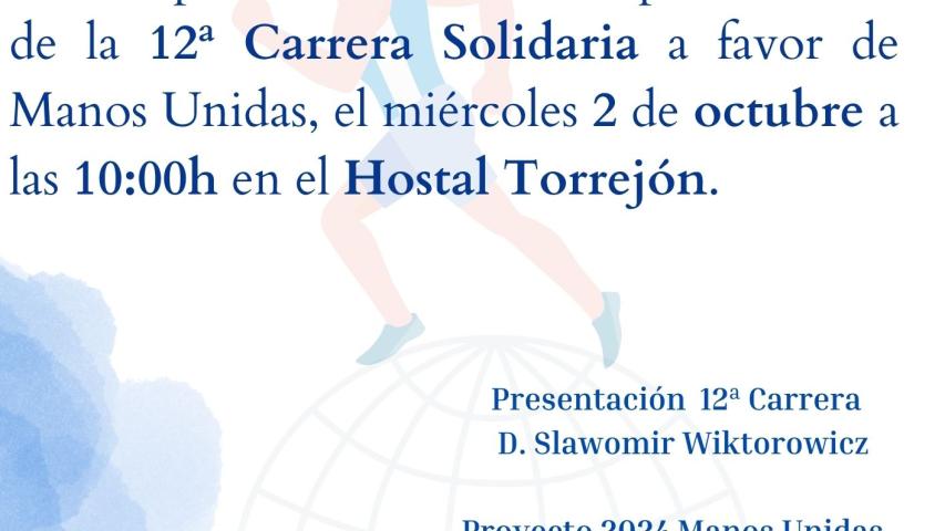 invitacion presentacion 12a carrera manos unidas