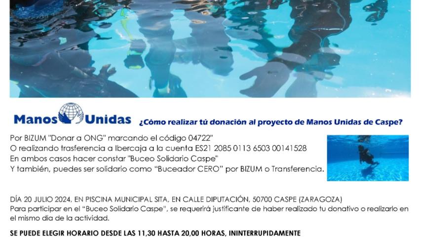 Jornada Bautismo Subacuático Solidario en Caspe