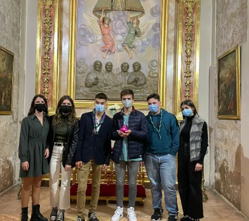 Grupo de jóvenes de los Juniors de Santa Catalina de Alcira.
