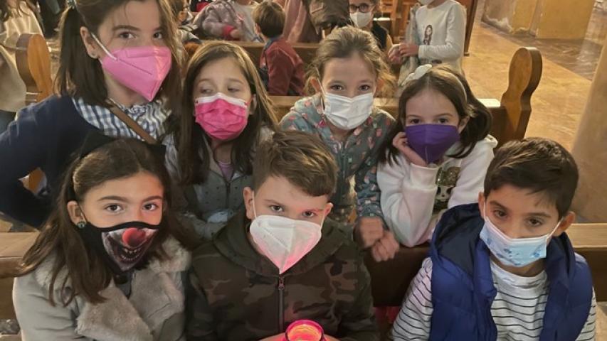 Grupo de niños de Juniors de Santa Catalina de Alcira.