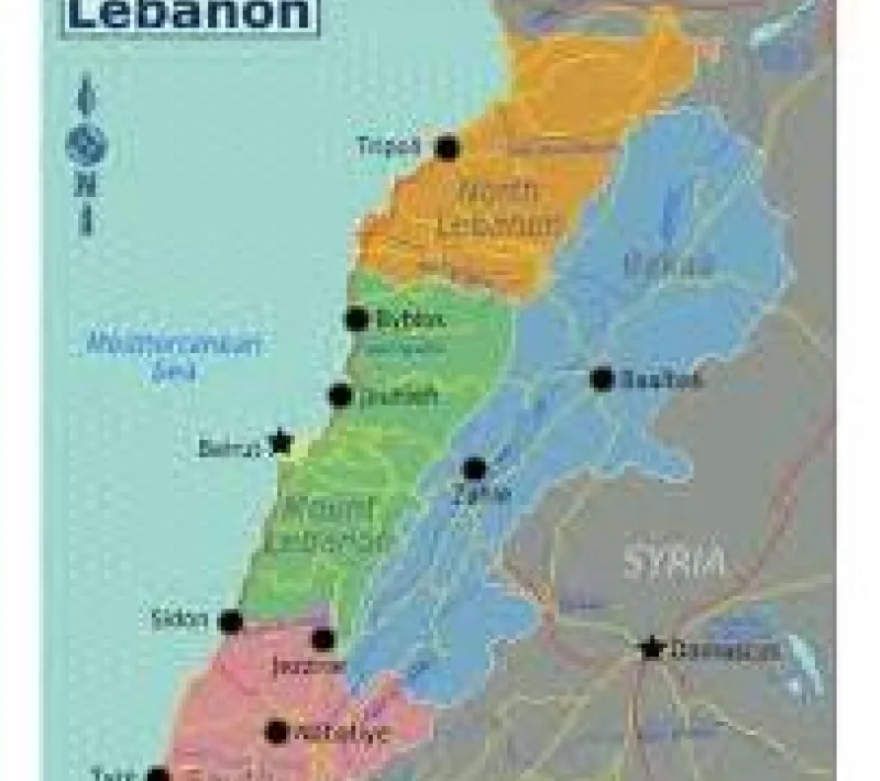 libano mapa