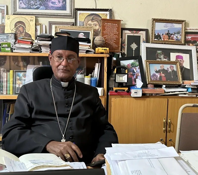 Monseñor Tesfasellassie Medhin, eparca de Adigrat (Tigray_Etiopía). Foto: Manos Unidas/Marta Carreño