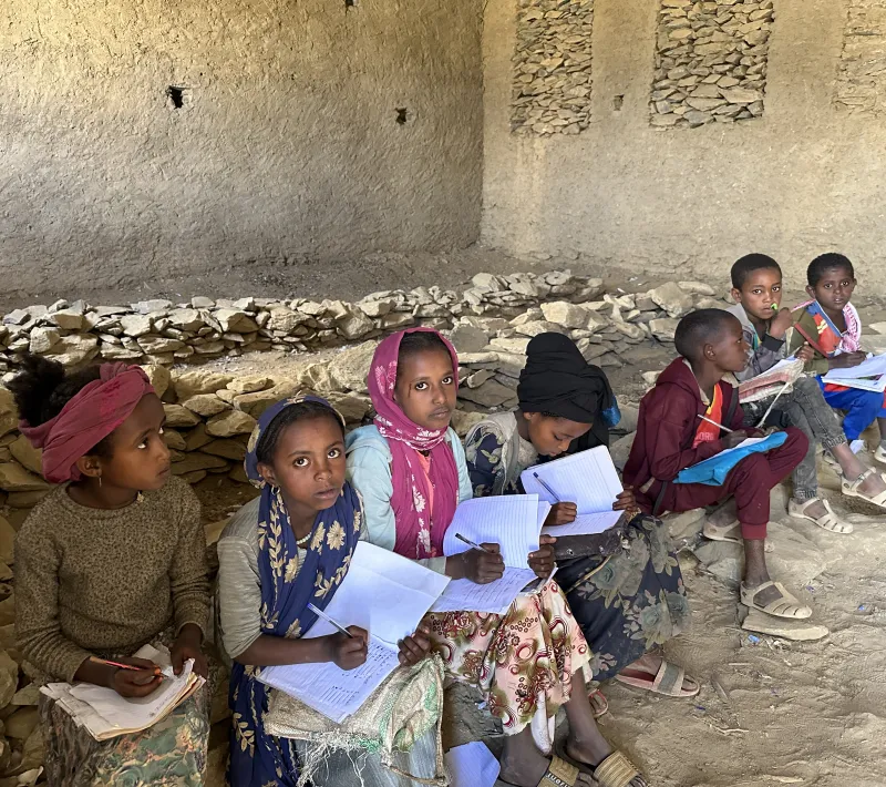 Volver a la escuela en Tigray. Foto: Manos Unidas/Marta Carreño