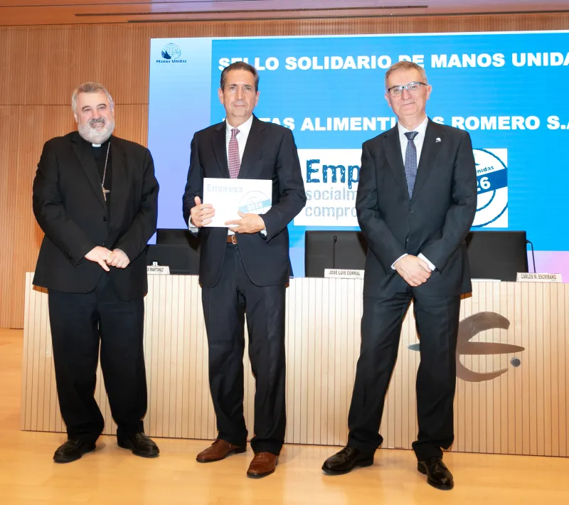 Entrega del Sello Solidario 2026 a la empresa Pastas Alimenticias Romero - Daroca. Zaragoza -