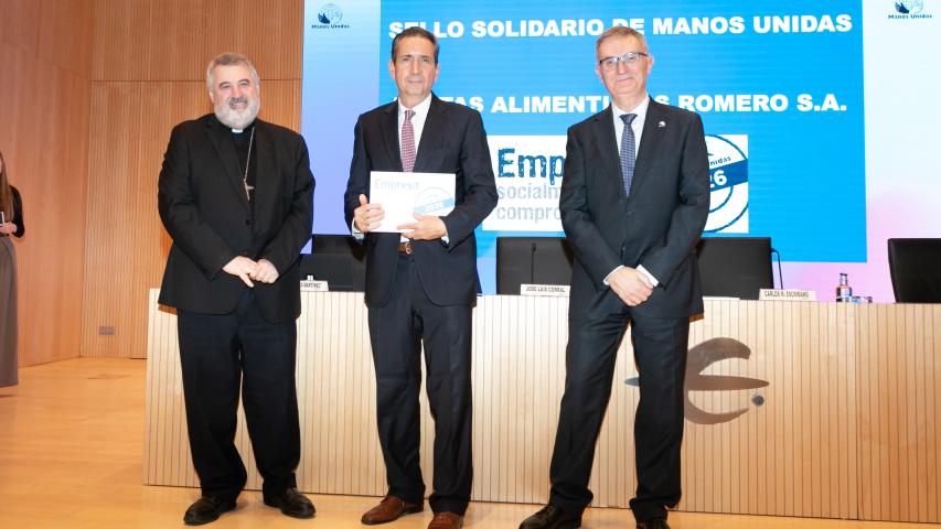 Entrega del Sello Solidario 2026 a la empresa Pastas Alimenticias Romero - Daroca. Zaragoza -