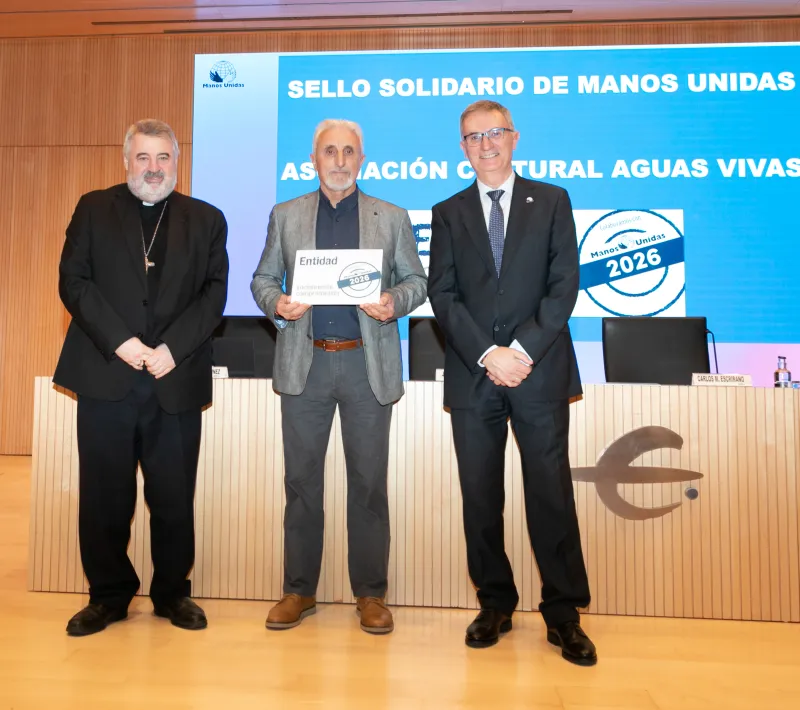 Entrega del Sello Solidario 2026 a la Asociación Cultural "Aguas Vivas" - Vinaceite. Teruel -