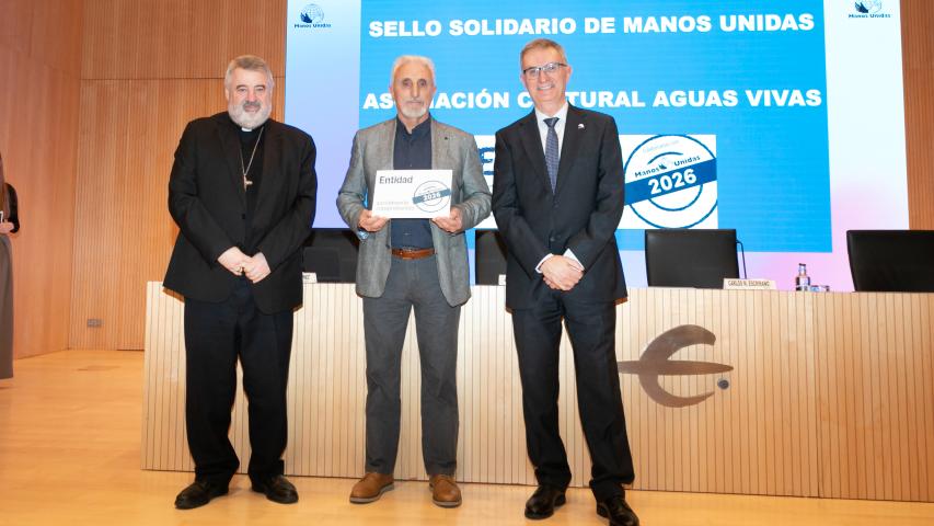 Entrega del Sello Solidario 2026 a la Asociación Cultural "Aguas Vivas" - Vinaceite. Teruel -