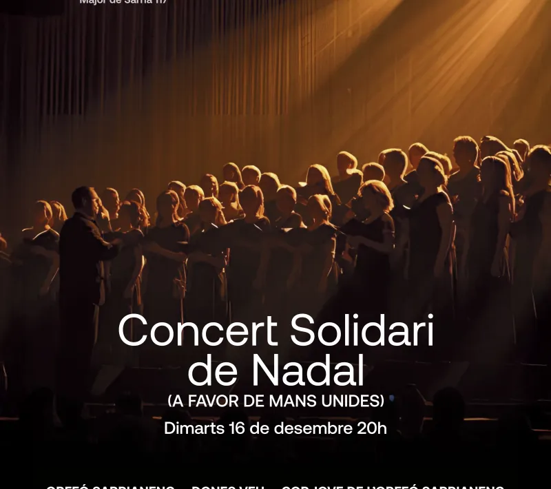 Cartel oficial del Concierto Solidario de Navidad 2025 a favor de Manos Unidas