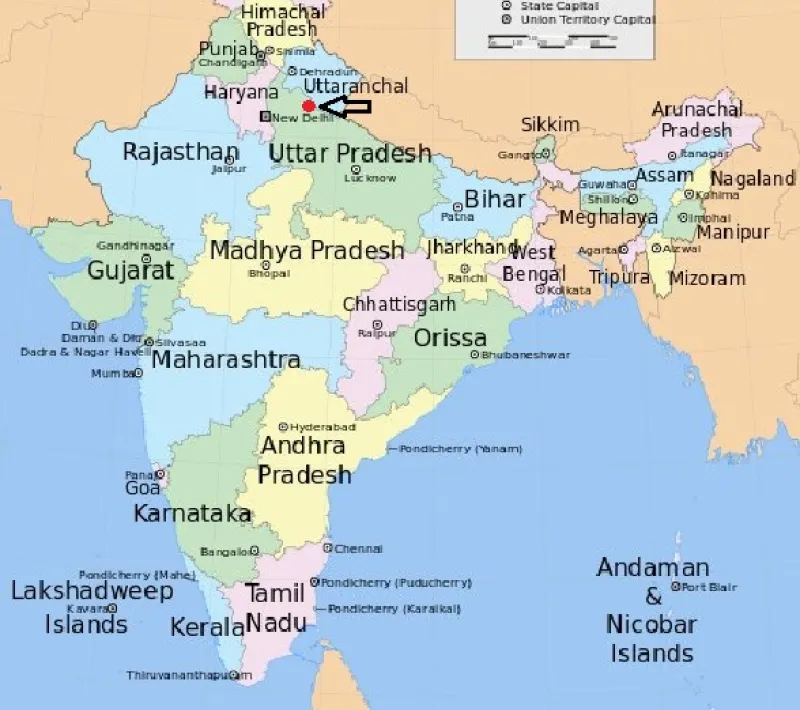 mapa de la india uttha presh proyecto ind77295
